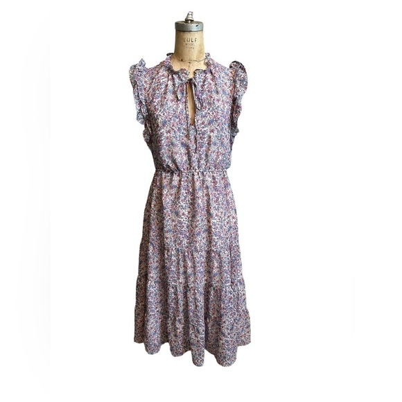 BB Dakota Steve Madden BM18641W Multicolor Floral Fit & Flare Dress M - Picture 1 of 7